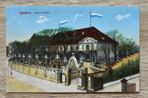 AK München / 1915 / Bavaria Keller Bavariakeller / Gaststätte Biergarten / Straße Architektur